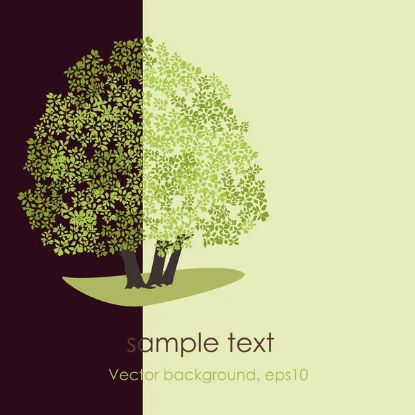 Árbol vectorial estilizado abstracto — Vector de stock