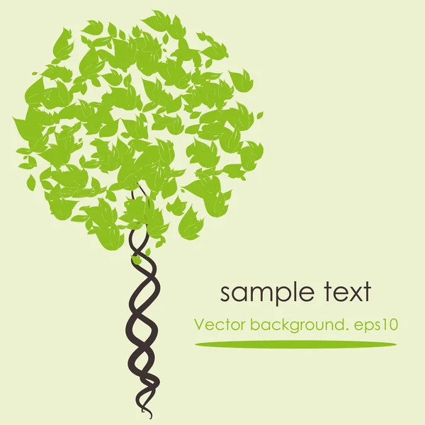 Árvore vetorial estilizada abstrata — Vetor de Stock