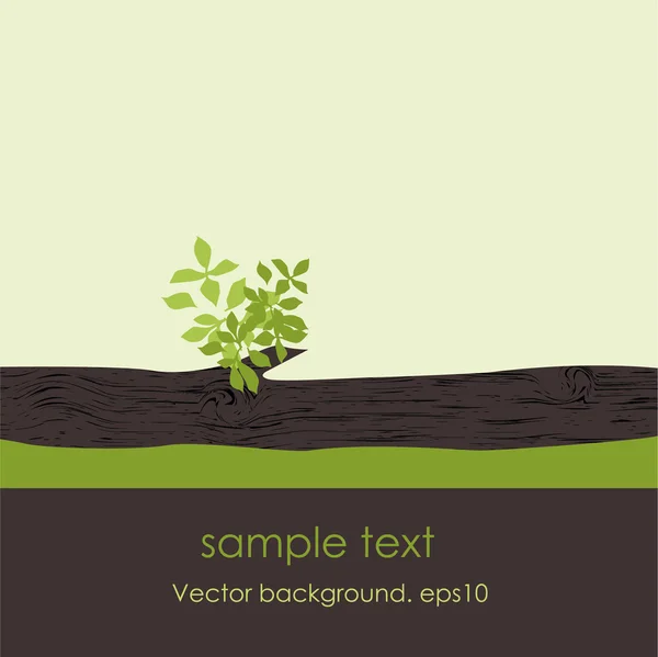 Tarjeta con árbol vectorial estilizado. EPS10 — Archivo Imágenes Vectoriales