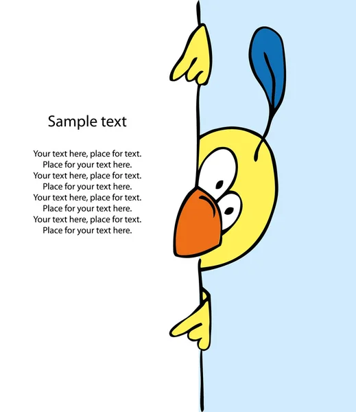Lustiger Cartoon-Vogel — Stockvektor