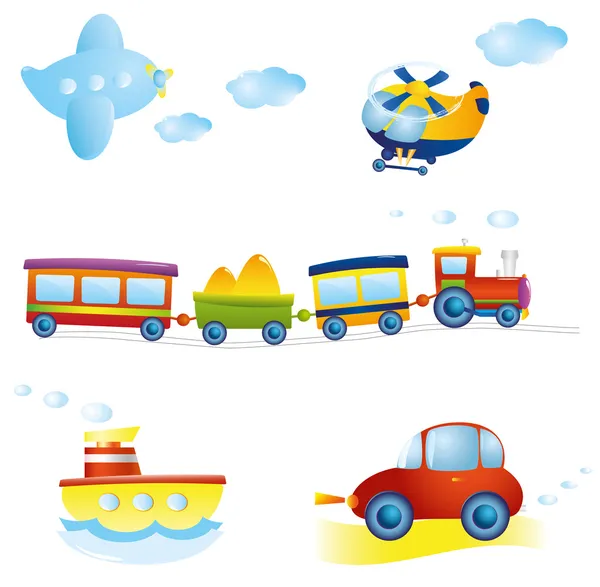 stock vector Set of types of transport