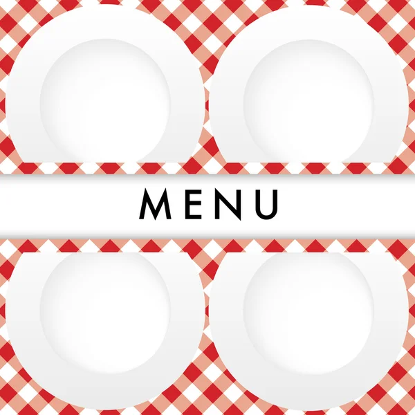 红色方格布式菜单卡盖 — 图库矢量图片