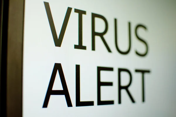 Virus výstraha znamení — Stock fotografie