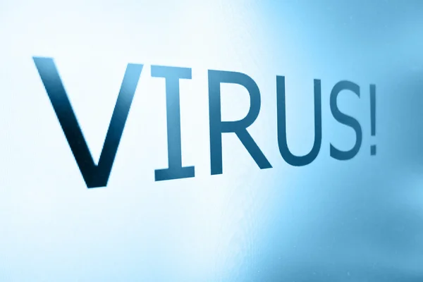 Wirus raźny znak — Zdjęcie stockowe