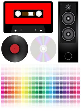 Audio - set clipart