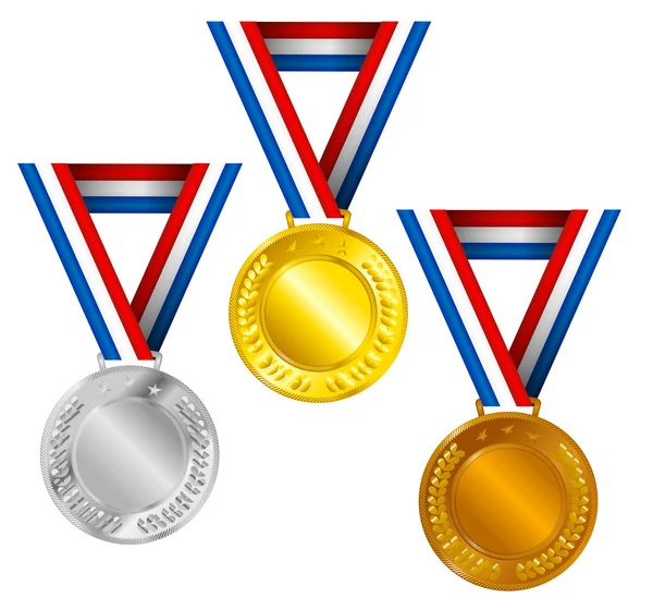 Uppsättning medaljer — Stock vektor