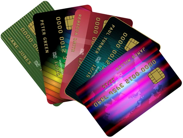 Kartu kredit - Stok Vektor