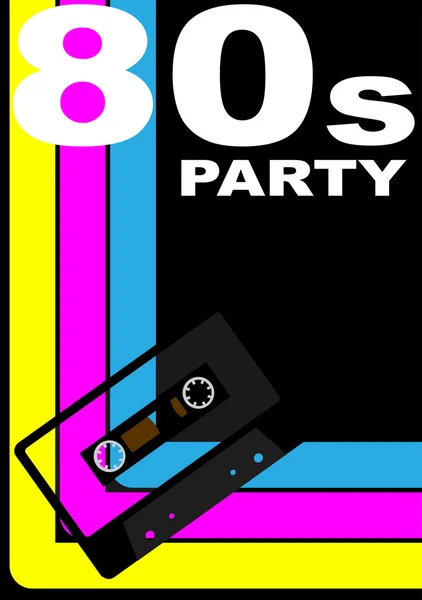 Manifesto festa anni '80 — Vettoriale Stock