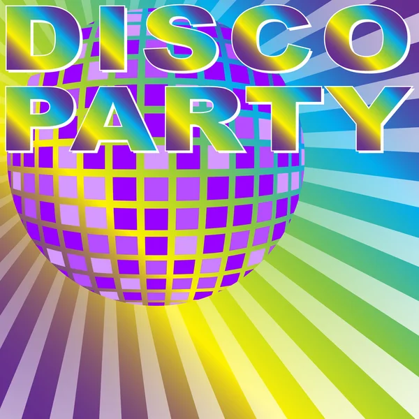 Retro Disco Party Background — Stock Vector