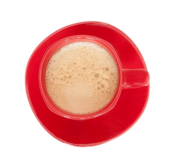 Kırmızı kahve kupası. — Stok fotoğraf