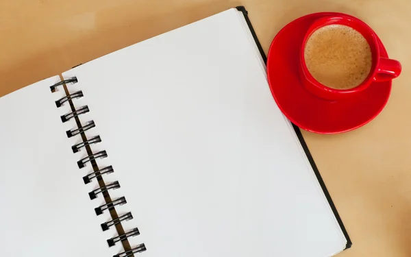 Koffie en agenda — Stockfoto