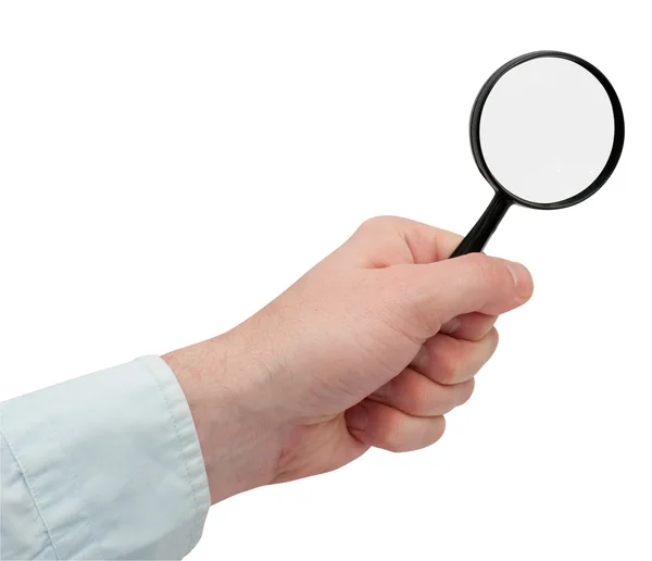 Magnifying Glass in Hand — Stock Photo, Image