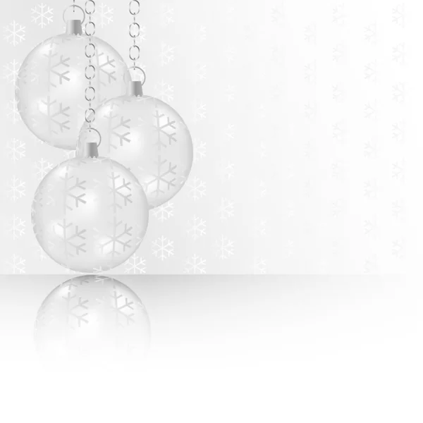 Silver Christmas ball — Stock vektor