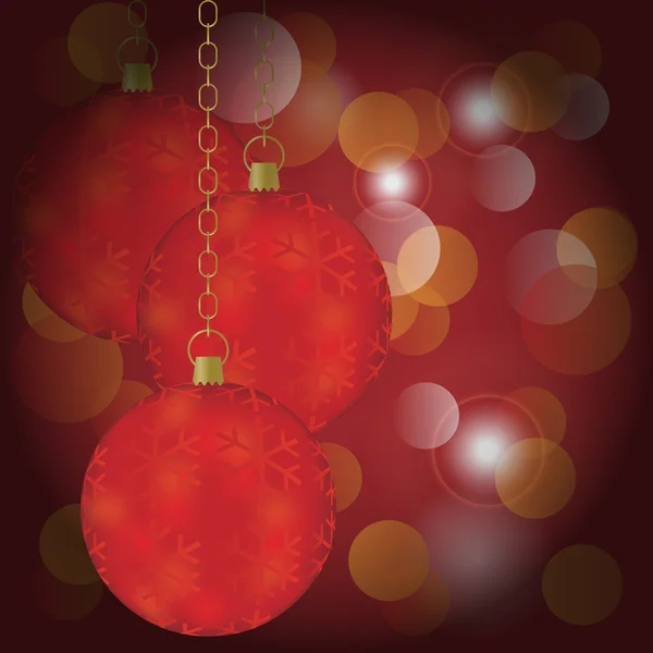 Red Christmas Balls — Stock Vector