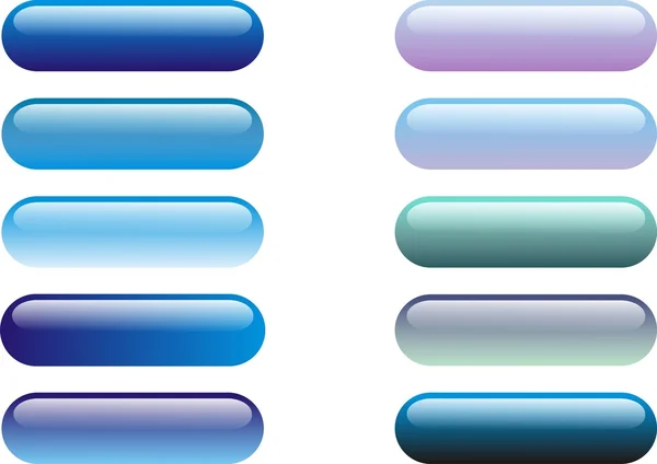 Le bouton pour votre texte en couleur bleue — Image vectorielle