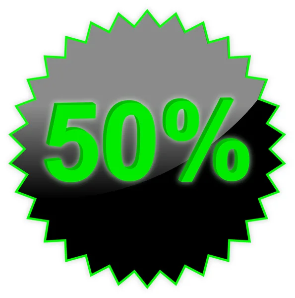 La vente de texte 50 % — Image vectorielle