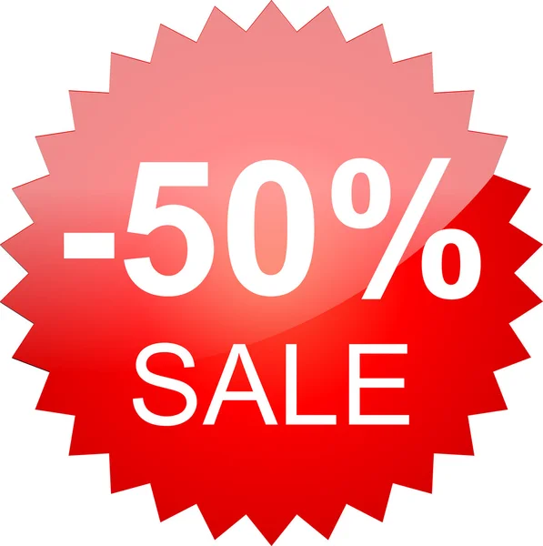 La vente de texte 50 % — Image vectorielle