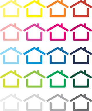 The vector image of the house clipart