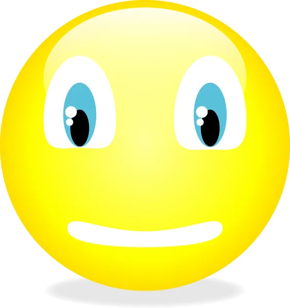 Vecteur émoticône jaune souriant . — Image vectorielle