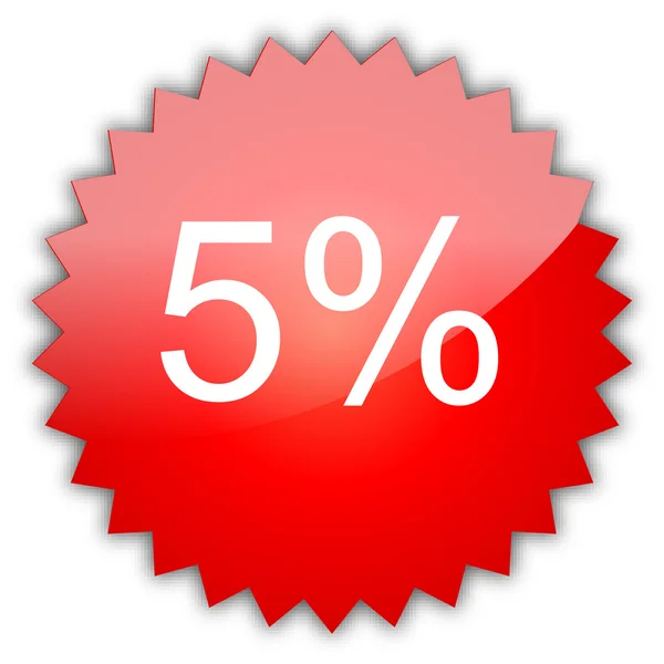 La venta de texto 5% — Vector de stock