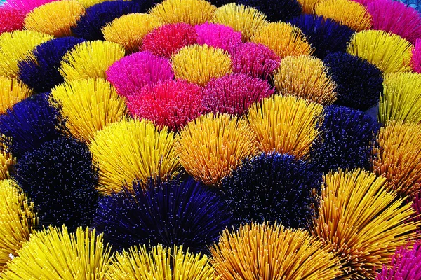 stock image Colorful joss sticks in Vietnam