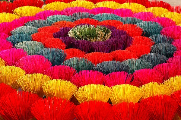 stock image Colorful joss sticks in Vietnam