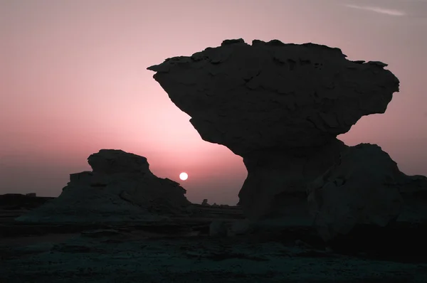 Paisaje del desierto blanco en Egipto —  Fotos de Stock