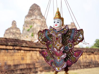 Puppet at Angkor Cambodia clipart