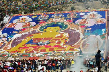 Shoton Festival in Tibet clipart