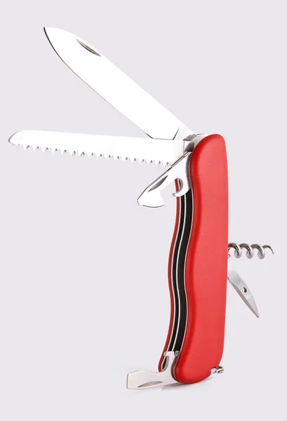 Cuchillo plegable rojo — Foto de Stock