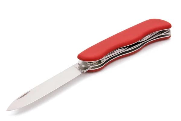 Красный складной нож — стоковое фото