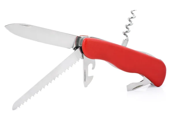 赤の多機能のナイフ — ストック写真