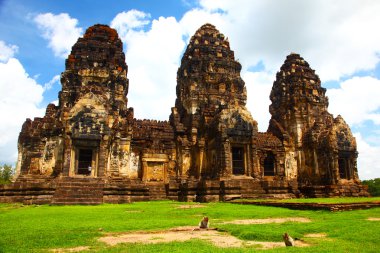 Wat Phra Prang Sam Yot temple in Lopburi,Thailand clipart