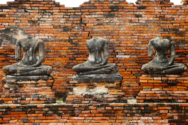 harabe Buda heykelleri ayutthaya tarihi park, Tayland