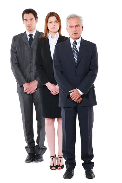 Two businessman and one businesswoman — Stock Photo, Image
