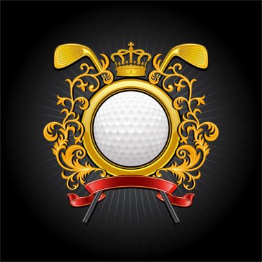 Сoat of arms. Golf symbol clipart