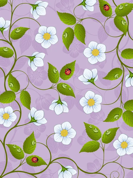 Decorative floral background. Vector illustration. — Stock Vector