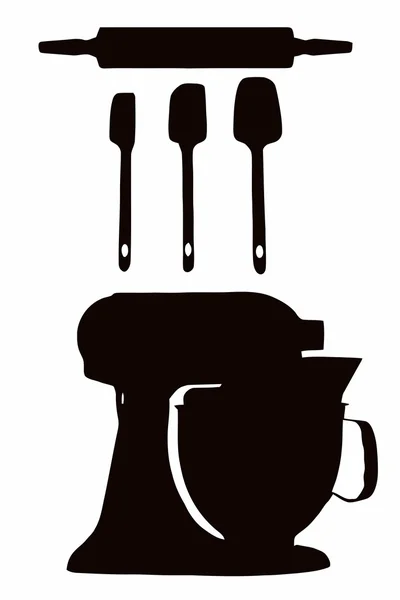 stock vector Cookware Silhouette