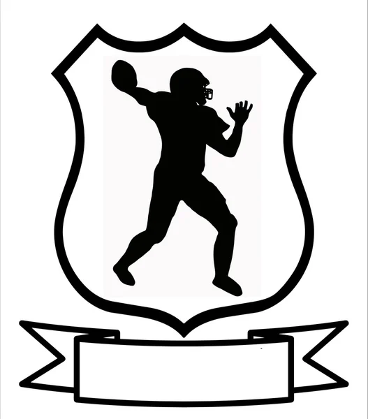 Escudo deportivo de fútbol americano — Archivo Imágenes Vectoriales