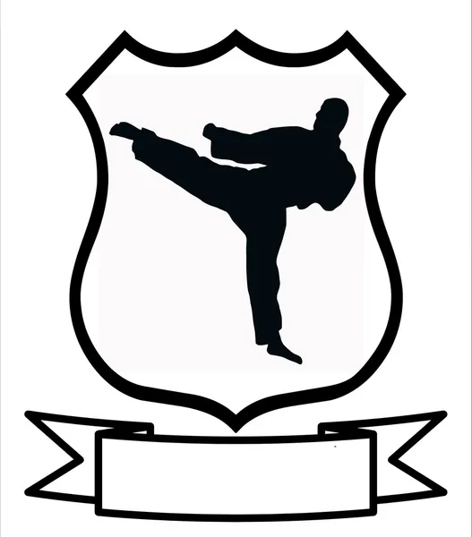 Karate sport sköld — Stock vektor