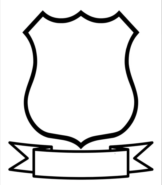 Bouclier vierge vide — Image vectorielle