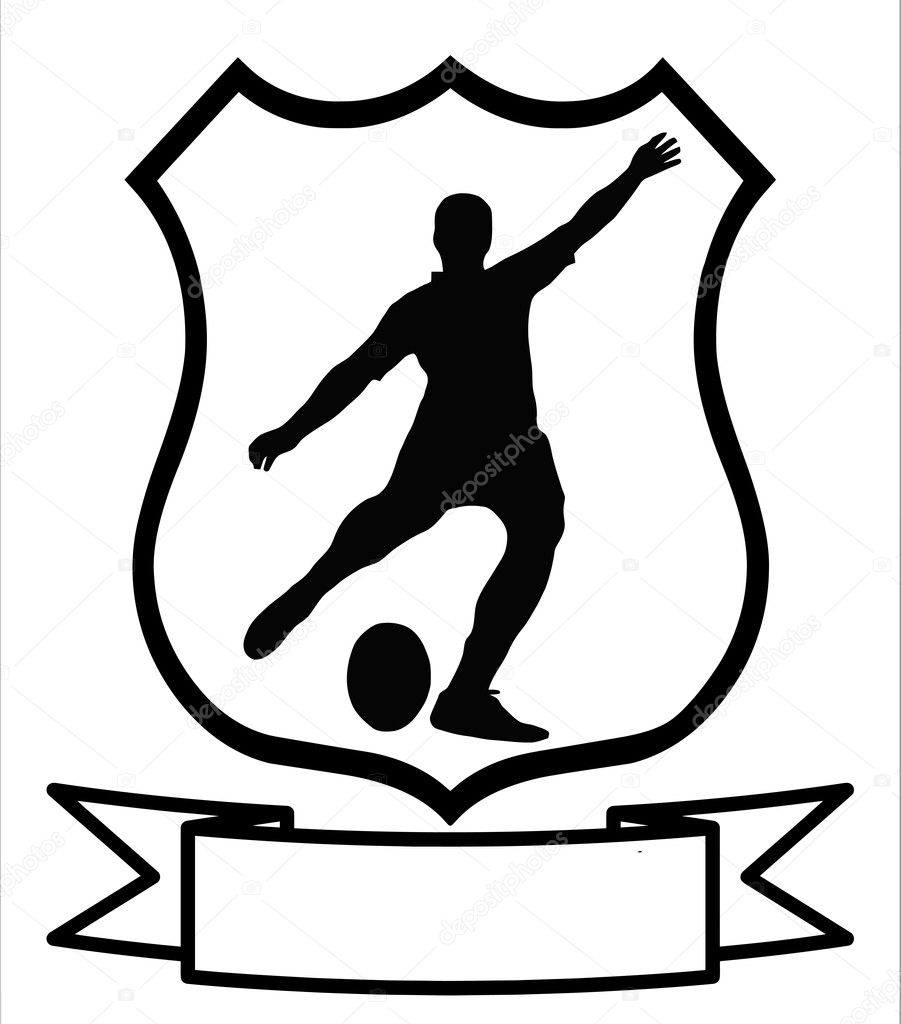 Rugby Football Sport Emblem Badge Shield Logo Insignia Coat of Arms