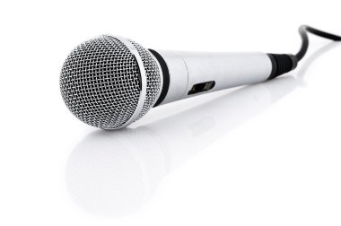 Silver microphone clipart