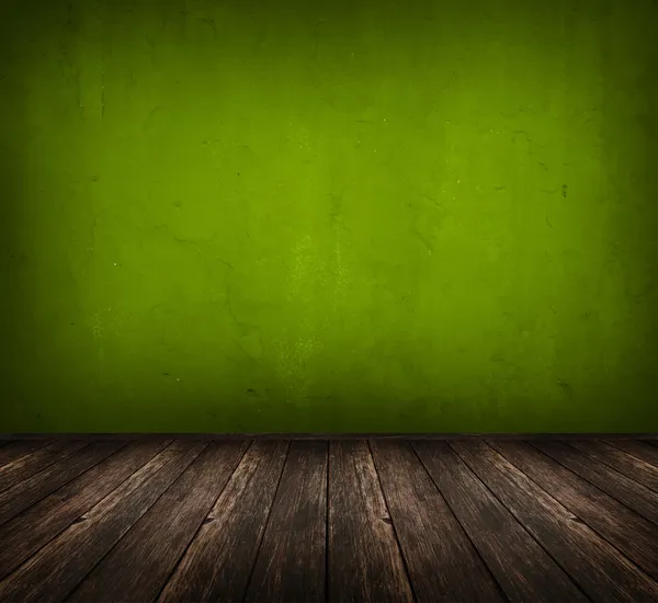 Темно-зеленая комната — стоковое фото