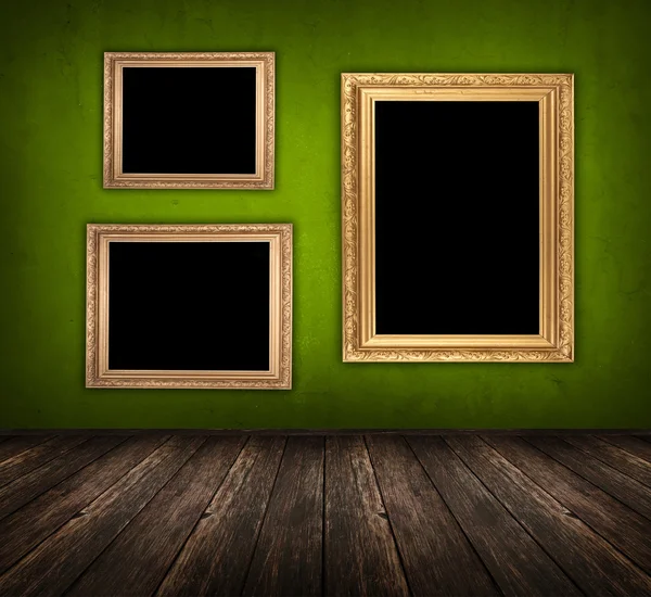 Donkere groene kamer Stockfoto
