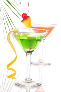 Summer Tropical Martini Cocktails with vodka clipart