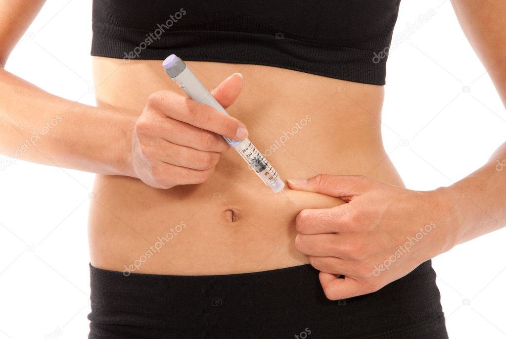 Dependent diabetes patient getting ready for insulin shot