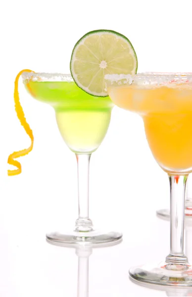 Margaritas cocktails jordgubbar, lime, apple — Stockfoto