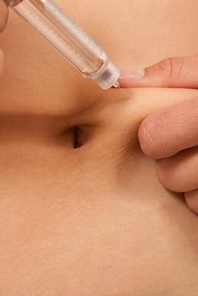 Injektioner med insulin för att blodsockret sjukdom — Stockfoto