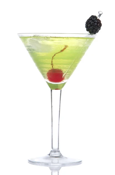 Grün gelber Alkohol kosmopolitischer Martini-Cocktail — Stockfoto